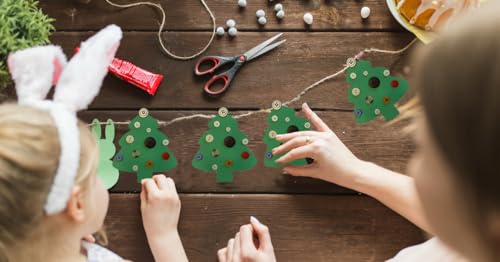 SHAPES ETC. 5.5" x 5.5" Evergreen Tree Creative Foam Cut-Outs, 15-Count - color: Assorted Foam Tree