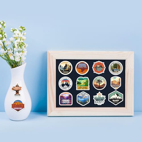 Outdoor Nature National Park Sticker for Water Bottle, 50 Pcs Adults Kids Natural Scenery Waterproof Vinyl Travel Laptop Decals, Bicycle Luggage Phone Case Skateboard Decor - color: National Park-ls-pvc-188kshr