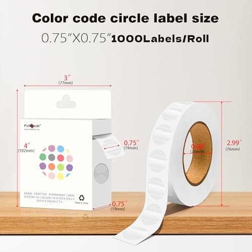 0.75 inch Round Clear Circle Dot Sticker 1000pcs Transparent Adhesive Label - color: Transparent, size: 1 Roll-1000PCS