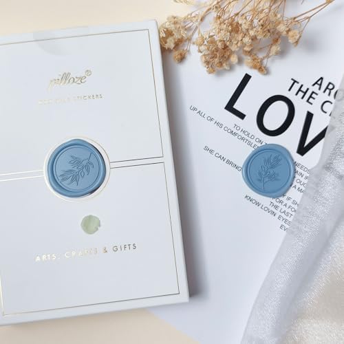 Pollize 50Pcs Wax Seal Stickers, Wedding Invitation Envelope Stickers - color: Blue