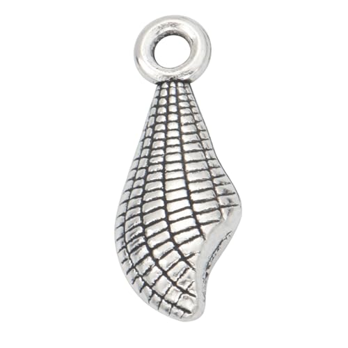 Pack of 80 PCS Antique Tibetan Silver Charms Wholesale Bulk Pendants Supplies for Jewelry DIY Making Metal Alloy Charms - style: Conch Shell