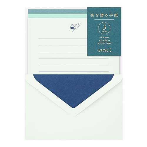 DESIGNPHIL 86917006 Midori Letter Set, Gift Color, Blue - color: blue
