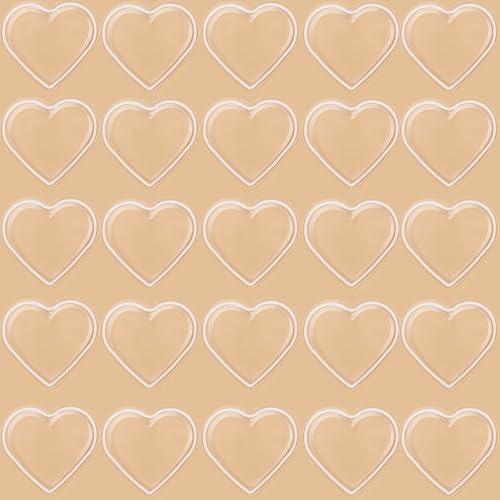 10 Pcs Hearts Shape Clear Shaker Cover for Card Making, Translucent Dimensional Plastic Puffy Shaker Window Blister Adhesive Domes Covers for DIY Craft Scrapbooking Wedding Valentines Day Decoration - color: Hearts