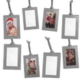 Klikel Picture Frames Ornament - Silver Small Hanging Picture Frames - Photo Ornaments For Tree - Set of 8 - color: Silver