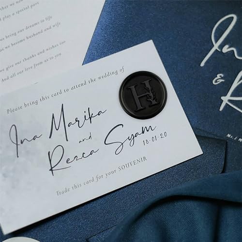 25Pcs Black Wax Seal Stickers Handmade Vintage Botanical Leaves Adhesive Letter Wax Stickers for Wedding Party Invitations, Envelope, Gift Wrap, Christmas(Initial G, Black) - color: Black-25pcs, size: G