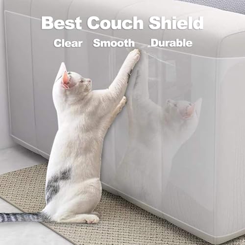 Anti Cat Scratch Furniture Protector Tape Damage-Free Couch Guard, 118"x8" - size: 118" by 8"