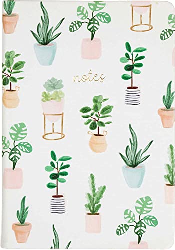WORLD TRAVELER Eccolo A5 Lined Journal 256 Ivory Pages Lay Flat 6x8 - color: Botanical Bliss
