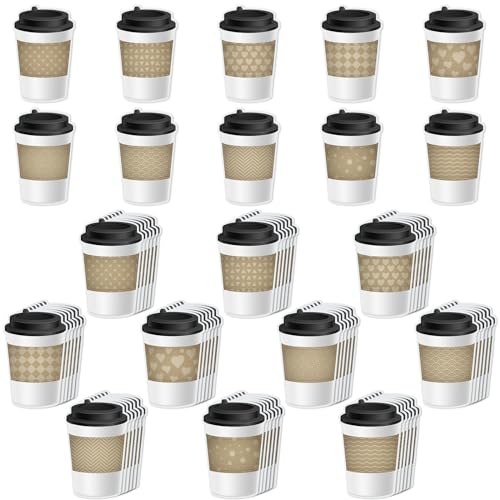 Chuangdi 60 Pcs Backpack Cutouts Coffee Cup for Classroom - style: Coffee Cup