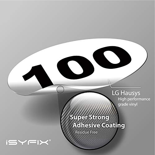 iSYFIX White Consecutive Number Stickers, 1 to 100, 2 Inch, 1 Set - color: White, size: 2-inch