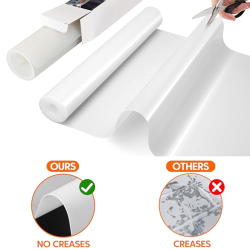 Large Silicone Mat, 24"x80" Heat Resistant Mats for Countertop, Translucent - color: Translucent, size: 80"L x 24"W