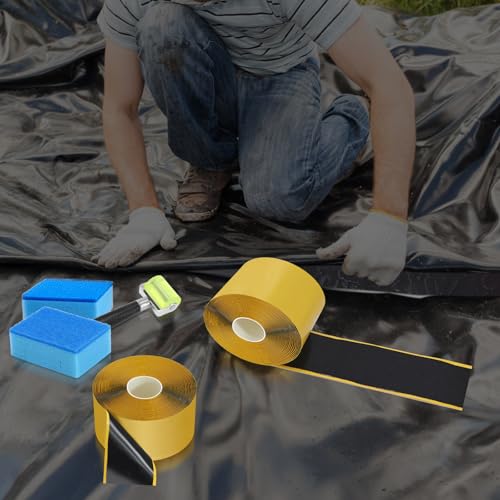 Pond Liner Seam Tape, Double Sided Butyl Rubber Tape Kit, Total 3" x 60'