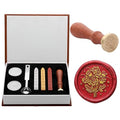 Yoption Retro Rose Bouquet Wax Seal Stamp with Sealing Wax Sticks - color: Rose Bouquet