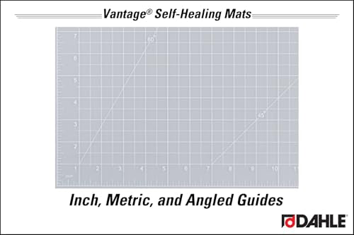 Dahle Vantage 10682 See-Through Premium Self-Healing Cutting Mat, 18"x24", 1/2" Grid, 5 Layers for Max Healing, Perfect for Crafts & Sewing, Clear - color: Clear, size: 24"L x 18"W