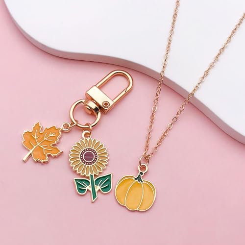 Youdiyla 40pcs Enamel Charms Alloy Metal Charms for Jewelry Making Necklace Bracelet Earring DIY Accessories - color: Yellow