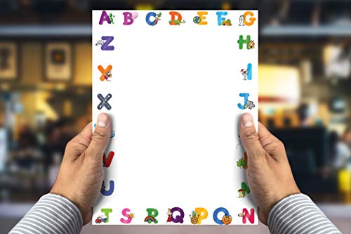 Stonehouse Collection Alphabet Letterhead, 8.5" x 11", 60 Sheets | Ideal for Home, Office & Classroom. Premium 60lb Matte Paper, 92 Brightness for Vivid Color Printing, USA Made - color: Letters
