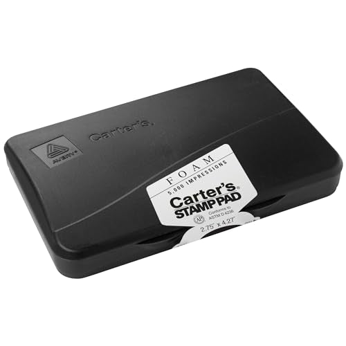 Avery Carter's Foam Stamp Pad, 2.75 x 4.25 Inch, Black, 1 Pad (21381) - style: 1 Pack