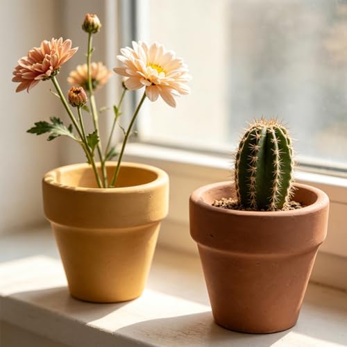 Wehous 2PCS Small Succulent Plant Pot Silicone Mold Candle Holder Storage Box Jar Planter Silicone Molds for Epoxy Resin Concrete Plaster, Container Trinket Tray Jewelry Holder Craft Decor Mould - color: 2x tapered