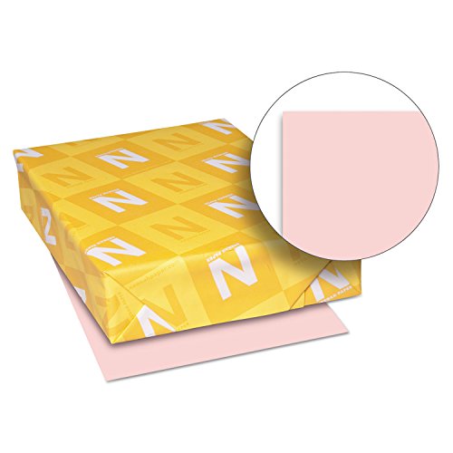 Wausau Vellum Bristol Cardstock, 67 lb, 8.5 x 11 Inches, Pastel Pink, 250 Sheets (82441)