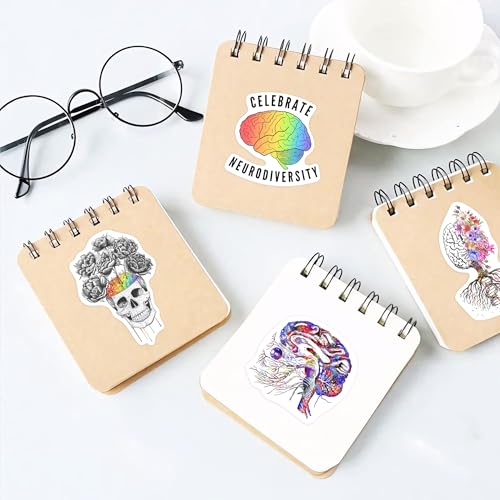 50 Pcs Creative Colorful Brain Aesthetics Stickers for Water Bottle - color: Non-luminescent-087ksxx