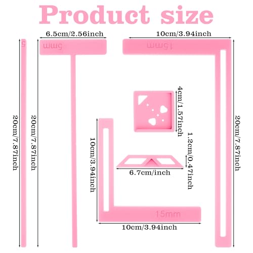 6 Pcs Bookbinding Easy Scrapbooking Tool for Starter - color: Pink