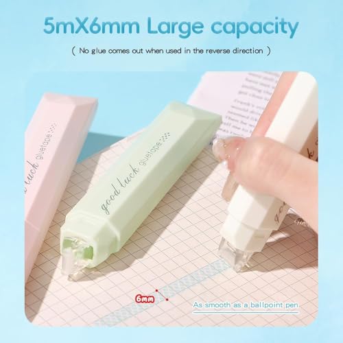 5Pcs Double Sided Tape Pens - Multipurpose Double Sided Tape Roller for Scrapbooking, Gift Wrapping, Photo Mounting, Card Making & Journaling, Office & Crafts
