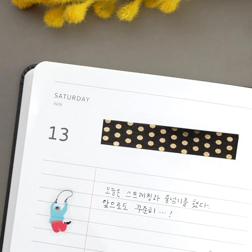 Black Point Foil Dots Washi Tape,5/8" x 393 inches(15mm*10M) Wave Foil Dots Washi Tape, Masking Tape Craft Supplies Tape for Scrapbooking DIY Craft Decorative Washi Tape - color: Black Foil Dots, size: 15mm x 10m