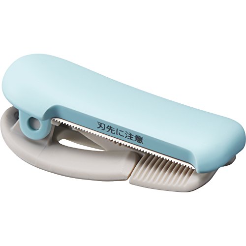 KOKUYO Washi Tape Cutter, Masking Tape Dispenser, Mini Portable Light Cutting, Clip Type, for 20-25mm Wide Tape, Light Blue, Japan Import (T-SM401LB) - color: Light Blue, size: 20-25mm