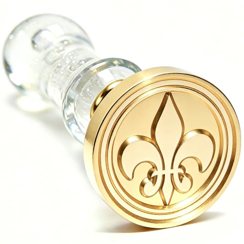 LANKIN Iris Wax Seal Stamp, 25mm Brass Head with White Bubble Handle - color: Iris