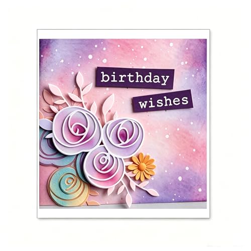Lapoo Flowers Cutting Die for Scrapbooking - Durable Metal Cutting Die for DIY Scrapbook Photo Album Decorative Paper Card, Scrapbooking Die-cuts (Weaving Natural Flowers 4.2 x 4 in) - color: Weaving Natural Flowers 4.2 x 4 in