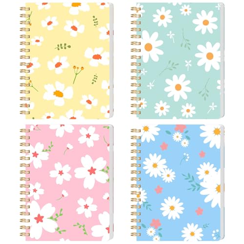 BOOKNOW 4PCS Small Spiral Notebook 4x6, College Ruled Pocket Notepads