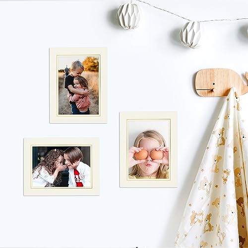 Golden State Art, Paper Picture Frames With Easel, 5X7, 25 Pack | Ivory with Gold Lining, Photo Frame Cards, DIY Cardboard - color: Ivory/Gold Lining, size: 25 Pack