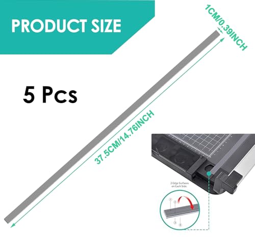 5 Pcs Rotary Paper Cutter Replacement Cutting Mat for All Rotary Paper Trimmers Cutter Mat Pad Replacement Accessories, Gray