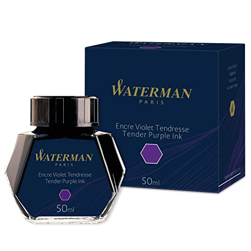 Waterman Tender Purple Fountain Pen Ink Premium Quality 50ml Bottle 1.69 Fl Oz (Pack of 1) - color: Tender Purple