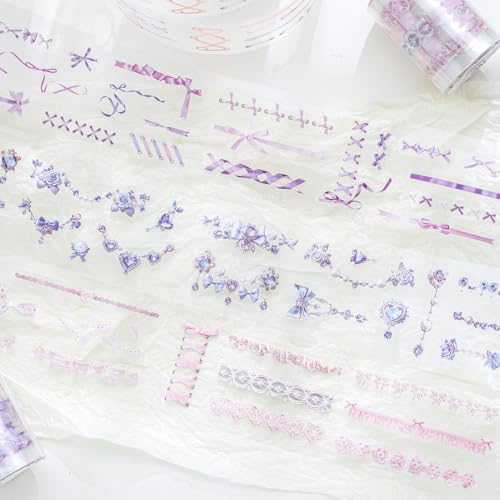Alideco 6pcs Decorative Adhesive Tapes Vintage Border Divider PET Tape Great for Bullet Journal Supplies, Arts, Scrapbook, DIY Crafts, Planners (suipianrichang) - color: suipianrichang