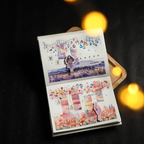 6 Rolls Holographic PET Tape for Scrapbooking and Journaling - style: Light Surround