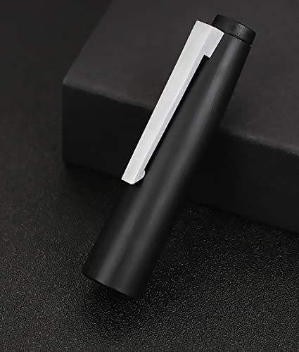 Jinhao 80 Black Fiber Brushed Fountain Pen, Iridium Fine Nib with Ink Converter, Classic Design Smooth Writing Pen (Silver Clip) - color: Black (Silver Clip), style: Fine (0.50mm)