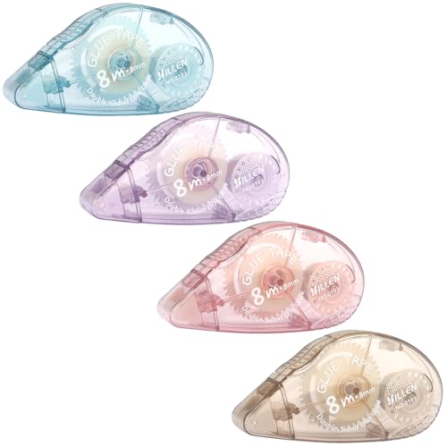 Tamaki 4 Pack Scrapbook Tape, Double Sided Tape Roller, Photo Tape