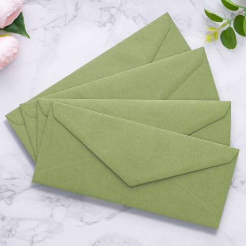 PONATIA 50 Pack #10 Business Envelopes, Sage Green 4.13 x 9.49'' Envelopes - color: Sage Green