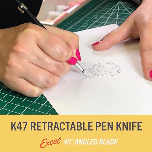 Excel Blades K47 2-Pack Retractable Pen Knives, #65 Blades, Aluminum Handle