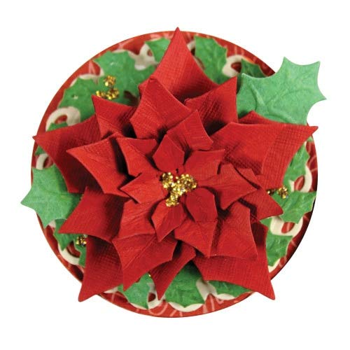 Layered Poinsettia Etched Cutting Dies,Flower Die Cuts,DIY Scrapbooking Artist Metal Cutting Dies Scrapbooking Crafting Paper Card Make Emboss Stencil Template - color: Layered Poinsettia