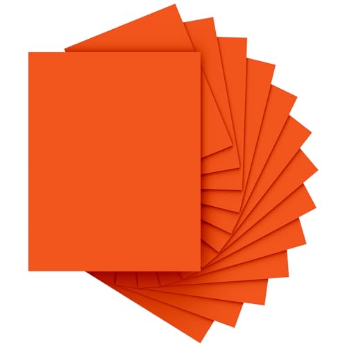 40 Sheets Orange Cardstock Paper 8.5 x 11, Cardstock Printer Paper 8.5x11 | Pumpkin Orange Card Stock Paper 8.5 x 11, 200 GSM Dark Orange Construction Paper for DIY Crafts, Greeting Cards, Menus - color: Dark Orange, size: 8.5x11 IN-40 Sheets