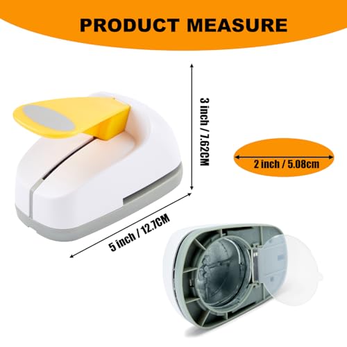 Craft Lever Punch 2 inch Oval Paper Punch Professional Tool for Paper Crafting DIY Projects，Gifts，Stationery，Education，Greeting Cards Arts Fun Projects - color: Oval shaped
