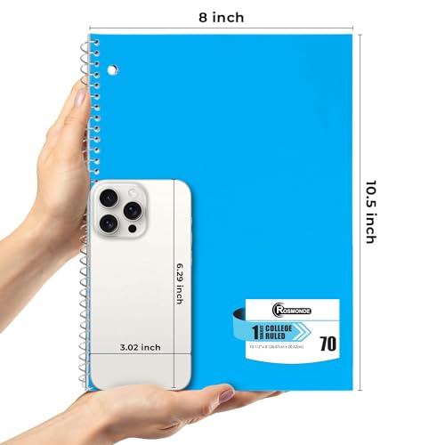 Rosmonde 2000 Packs (Pallet) Bulk Spiral Notebook, 1 Subject, College Ruled | Spiral Notebook Bulk For School, 70 Sheets (140 pages), 8 x 10-1/2", Pallet of Bulk 1 Subject Notebooks, 4-7 Days Transit - size: 2000 Pack | Full Pallet, style: 1 Subject - Sof