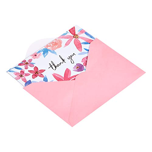 Amazon Basics Thank You Cards and Envelopes, 48 Count, Floral Assorted Designs - size: 4 x 6 inches