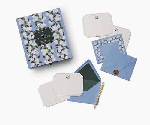 RIFLE PAPER CO. Hydrangea Letter Writing Set with an Illustrated Box - color: Hydrangea