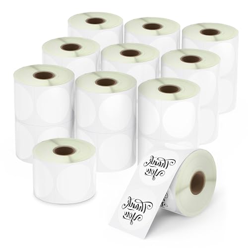 BETCKEY - 2" (51 mm Circle) Round Thermal Labels, [20 Roll/15000 Labels] - color: 20-rolls (15000 Labels)