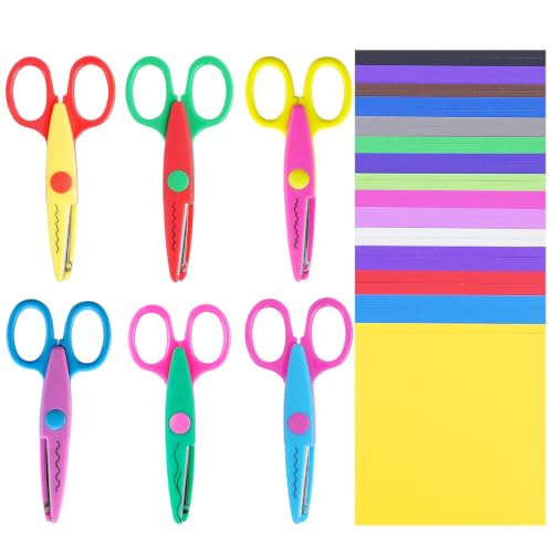 UCEC 36 Piece Crafting Set, Craft Scissors Decorative Edge, Craft Paper - color: 36 Piece - Beginner Set 2