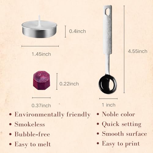 xxxHOLIC 400 Wine Red Sealing Beads with 1 Spoon & 4 Tea Lights - color: wine red