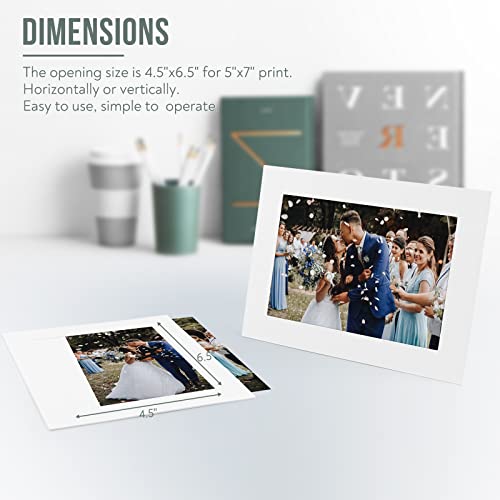 Golden State Art, Paper Picture Frames With Easel, 5X7, 50 Pack | White, Photo Frame Cards, DIY Cardboard - color: White, size: 50 Pack