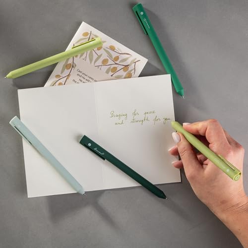 DIVERSEBEE Gel Ink Pens Assorted Colors, 0.5 mm Fine Point (Green) | Bible Pens No Bleed Through with Cute Fine Tip, Bible Study Journaling Supplies Set, 5 Pack - color: Green, size: 1 Count (Pack of 5)